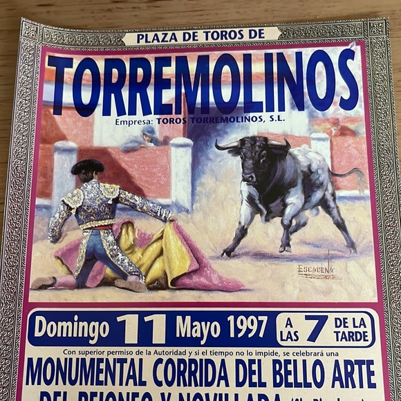 Authentic Vintage Bullfight Advertising Posters: May 1997, Three Bull-Rings - Picture 7 of 7